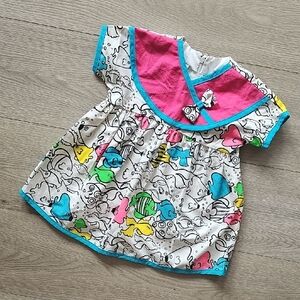 Vintage‎ Charming Original Colorful Fish Sailor Dress 24 Months